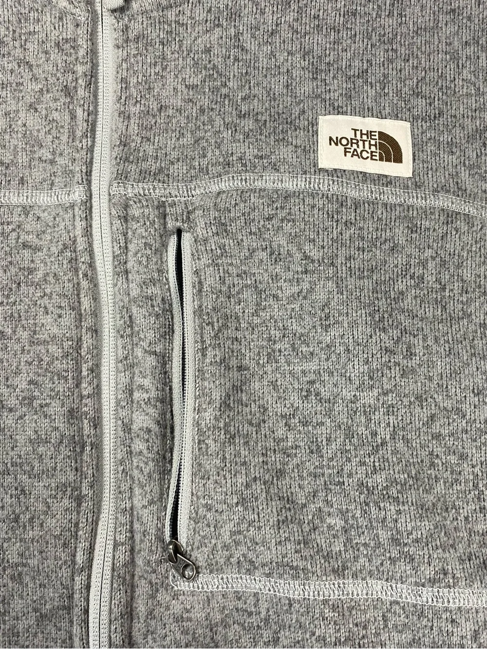 The North Face Gordon Lyons Fleece Vest Mens XXL 2XL Gray Full Zip Hiking